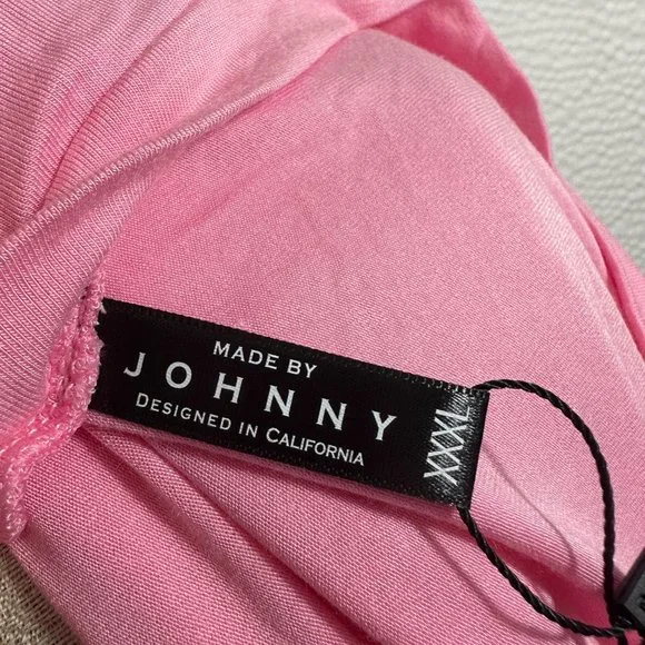 Made by Johnny Women's V-Neck 3/4 Sleeve Dolman Top with Side Shirring XXXL PINK - Picture 8 of 9